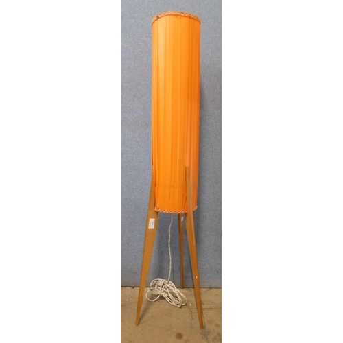 367 - An oak rocket lamp