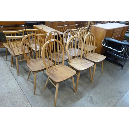 41 - Seven Ercol Blonde elm and beech Windsor chairs