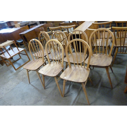 41 - Seven Ercol Blonde elm and beech Windsor chairs