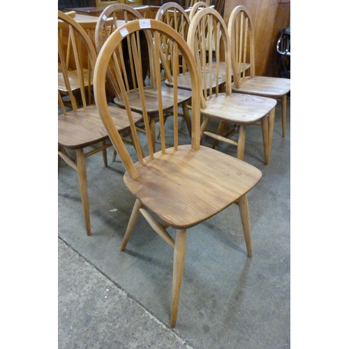 41 - Seven Ercol Blonde elm and beech Windsor chairs