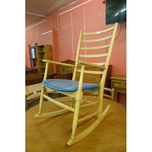 47 - A Danish beech rocking chair