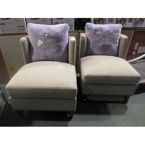 3033 - Pair of Thomasville Occasional Fabric Chairs -  (292-233) (293-307,308) * This lot is subject to VAT