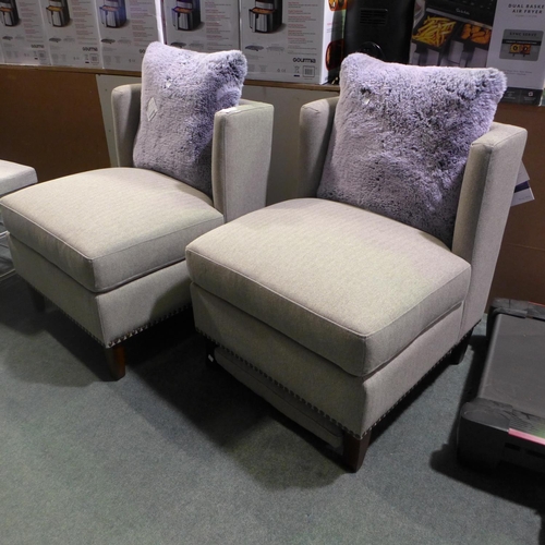 3033 - Pair of Thomasville Occasional Fabric Chairs -  (292-233) (293-307,308) * This lot is subject to VAT