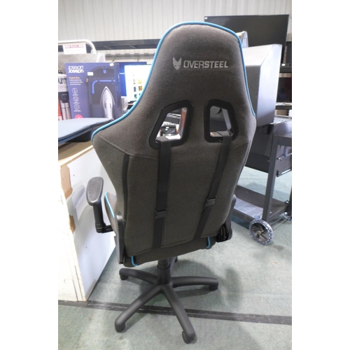 3040 - Oversteel black and blue office/gaming chair