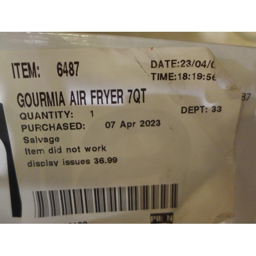 3165 - Gourmia Air Fryer (7QT)     (293-50) * This lot is subject to VAT