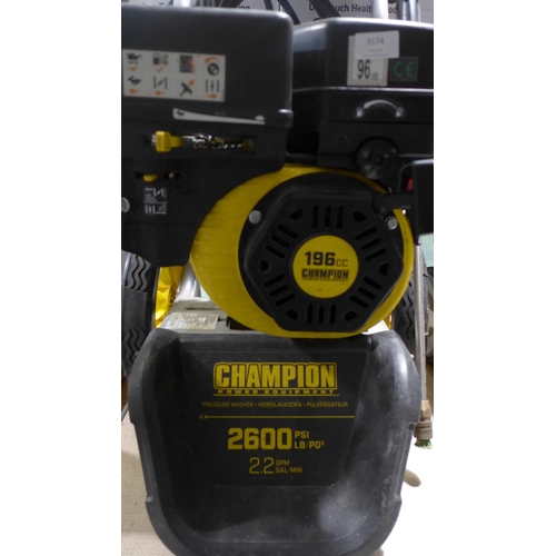 3174 - Champion Petrol 2600 PSI Power Washer (model:- 100382), original RRP £299.99 + VAT (293-125) * This ... 