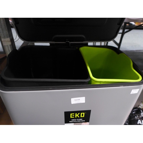 3199 - Eko Matt Grey Recycling Bin (293-185) * This lot is subject to VAT