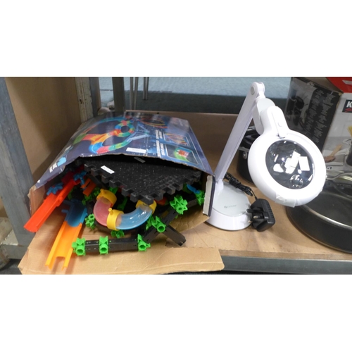 3202 - Ottlite LED Magnifier Desk Lamp & Techno Gears Marble Mania (293-187,193) * This lot is subject to V... 