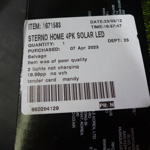 3222 - Sterno Home Solar LED Lights (293-366) * This lot is subject to VAT