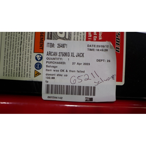 3227 - Arcan 2750kg XL Jack (model:- XL2750EU), original RRP £132.99 + VAT (293-353) * This lot is subject ... 