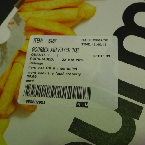 3237 - Gourmia Air Fryer 7Qt     (293-224) * This lot is subject to VAT