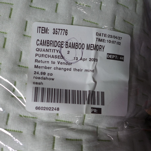 3314 - 3 x Cambridge Bamboo Pillows (293-208,209,210) * This lot is subject to VAT