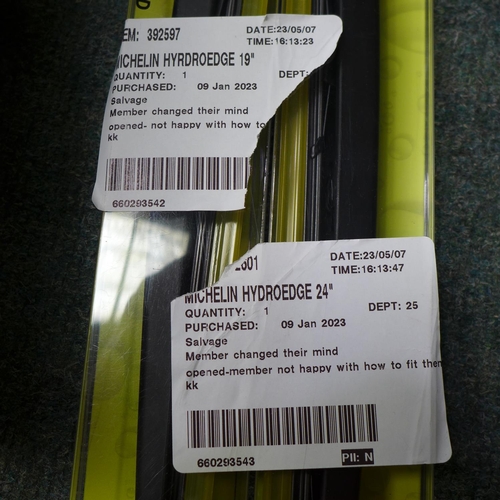 3317 - 2 x Michelin HyrdroEdge Wiper Blades (19 & 24