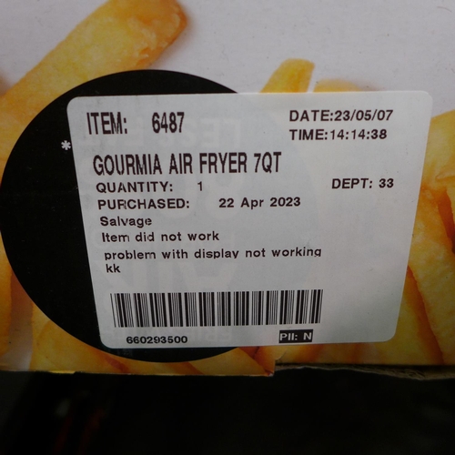 3321 - Gourmia Air Fryer (7QT)     (293-252) * This lot is subject to VAT