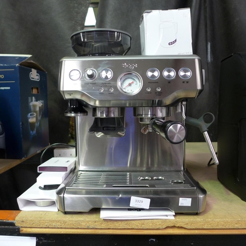 3329 - Sage Pump Coffee Machine, original RRP £449.99 + VAT (293-262) * This lot is subject to VAT