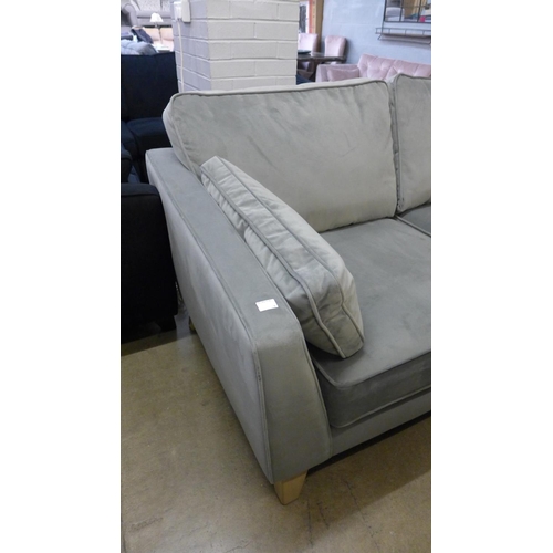 1339 - A Barker And Stonehouse fossil grey velvet three seater sofa