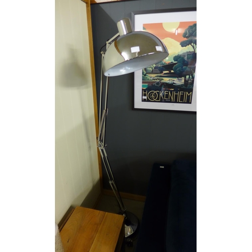 1353 - A chrome floor standing anglepoise lamp