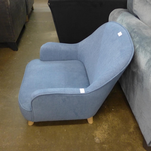 1381 - An azure blue upholstered nursing chair