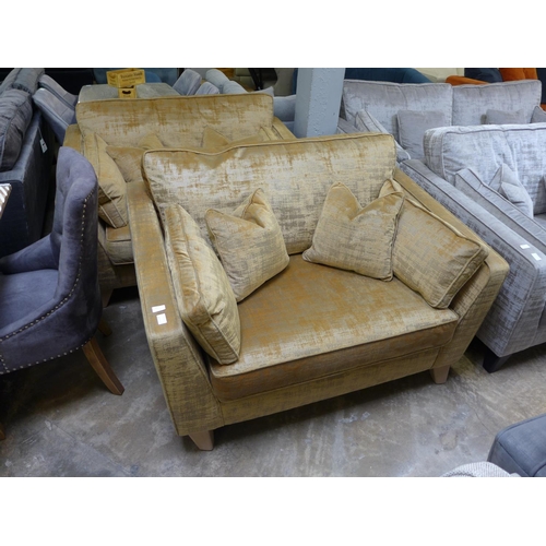 1412 - A pair of Barker And Stonehouse gold love seats