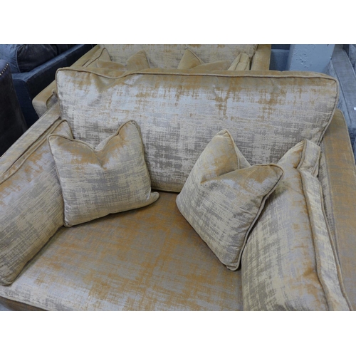 1412 - A pair of Barker And Stonehouse gold love seats