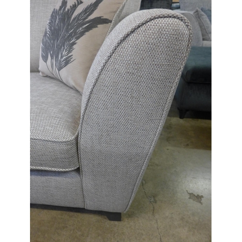 1415 - A champagne textured weave three seater sofa and armchair