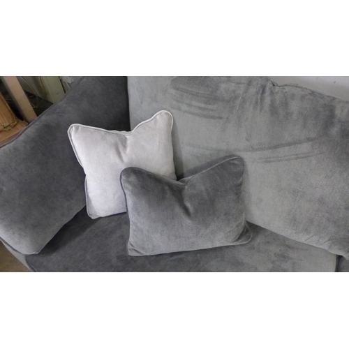 1464 - A Barker And Stonehouse grey velvet upholstered four seater sofa