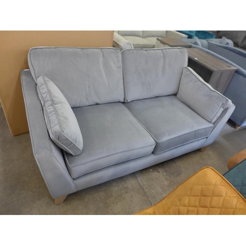 1482 - A Barker and Stonehouse grey velvet upholstered three seater sofa