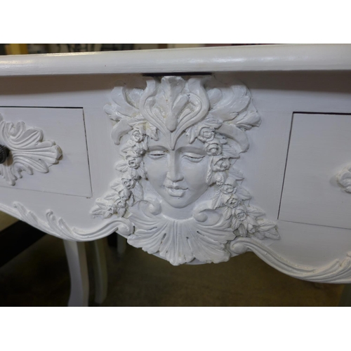 1589 - A white French style console table