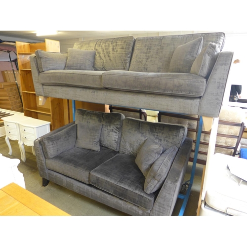 1606 - A pair of Barker And Stonehouse magnesium three and four seater sofas, both used