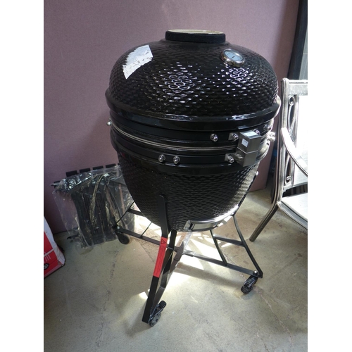 1526 - 24  Kamado Grill Black  Including Cover, Original RRP £666.66 + vat - damaged inner  (4167-2)   * Th... 