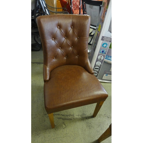 1549 - Westbury Scoop Chair X 6 Faux Leather - one damaged (4167-41)   * This lot is subject to vat