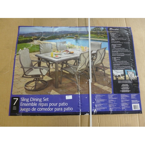 1559 - Sunvilla Hayden 7 Piece Sling Dining Set, Original RRP £833.33 + vat  - boxed, unchecked(4167-29)   ... 