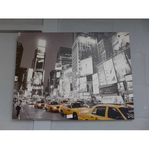 1632 - A New York scene print on canvas (60 x 80cm)