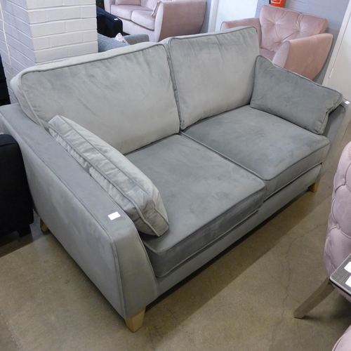 1339 - A Barker And Stonehouse fossil grey velvet three seater sofa