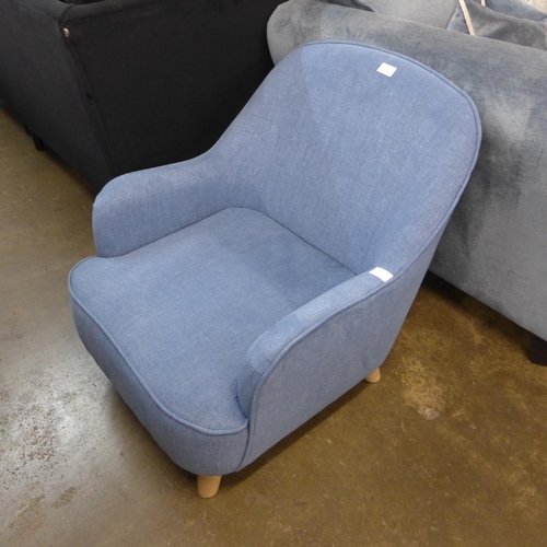 1381 - An azure blue upholstered nursing chair