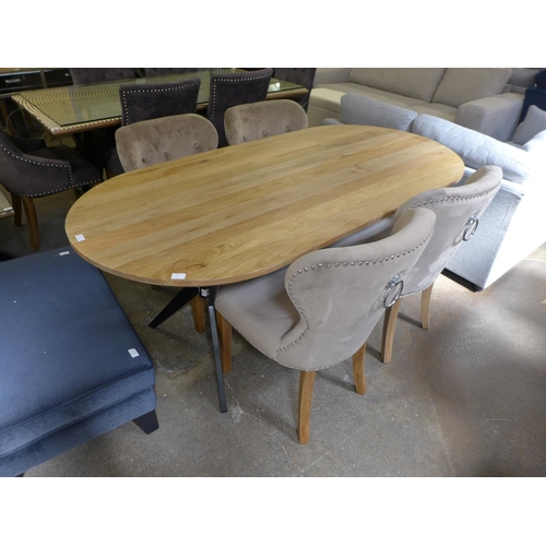 1480 - A Hoxton dining table and four Arlo taupe dining chairs  *This lot is subject to VAT