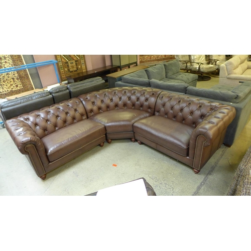 1546 - New Allington Corner Brown leather Sofa, Original RRP - £2499.99 + VAT (4168-20) *This lot is subjec... 