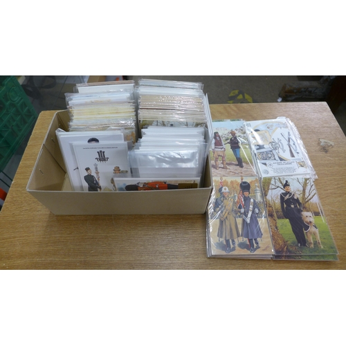 2112 - Box of postcards sets includes military, etc.