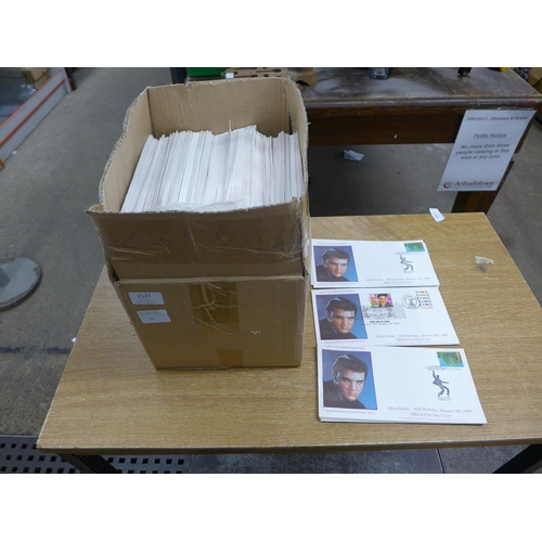 2127 - Box of approx. 600-800 mixed Elvis Presley first day covers