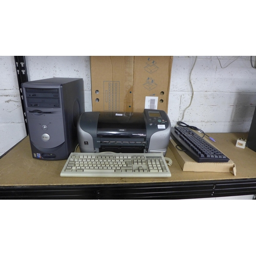 2156 - Epson printer, Dell keyboard & Dell PC tower