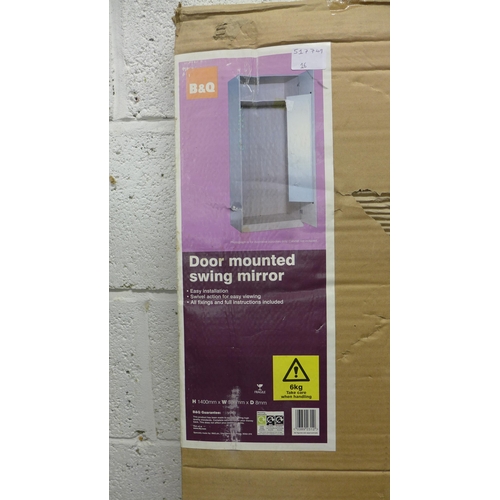 2167 - Door mounted swing mirror, boxed