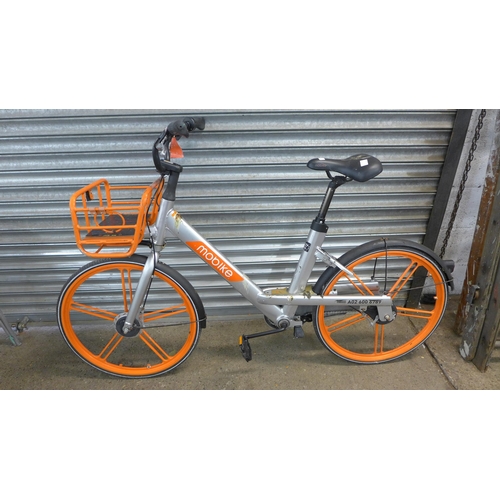 2178 - Mobike aluminium ex-hire minimal service bike - Police repossession