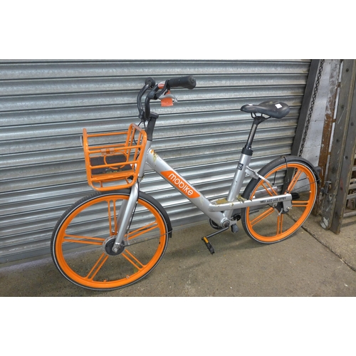 2178 - Mobike aluminium ex-hire minimal service bike - Police repossession