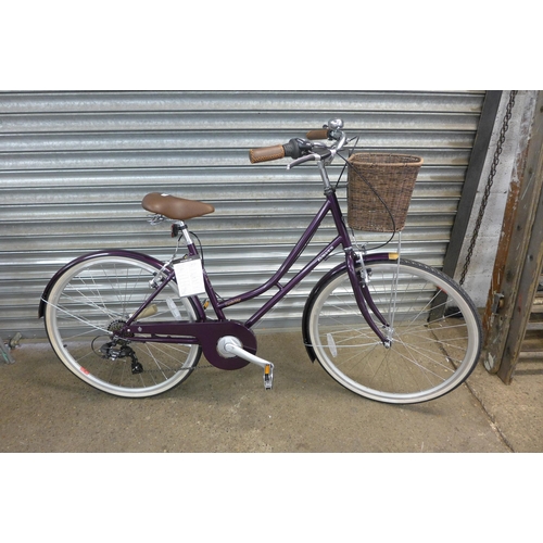 2186 - Dawes Cambridge Heritage women's bike with basket and stand