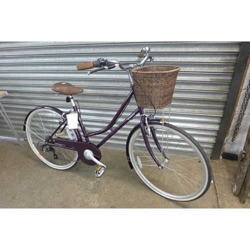 2186 - Dawes Cambridge Heritage women's bike with basket and stand