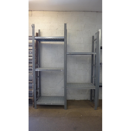 2190 - Metal system racking run of 2: height 8ft, depth 20