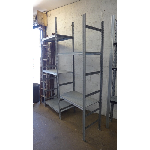 2190 - Metal system racking run of 2: height 8ft, depth 20