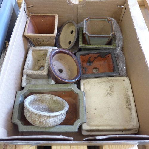 2199 - Bonsai pots, 12 small & 18 medium