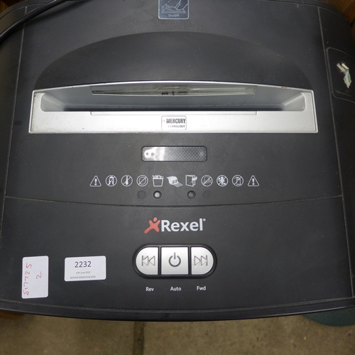 2232 - Rexel 240v paper shredder