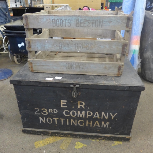 2261 - ER 23rd Company box and Boots crate